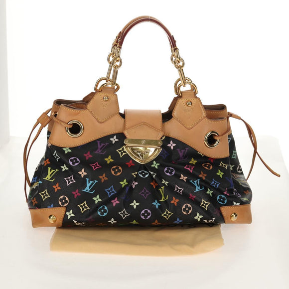 LOUIS VUITTON Monogram Multicolor Ursula Tote Bag Black M40124 LV Auth ka367AV