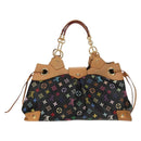 LOUIS VUITTON Monogram Multicolor Ursula Tote Bag Black M40124 LV Auth ka367AV-2