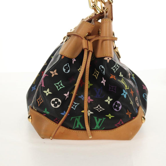 LOUIS VUITTON Monogram Multicolor Ursula Tote Bag Black M40124 LV Auth ka367AV