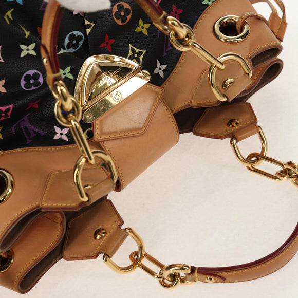 LOUIS VUITTON Monogram Multicolor Ursula Tote Bag Black M40124 LV Auth ka367AV