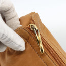LOEWE Anagram Shoulder Bag Leather Beige Gold Auth ka3682-10