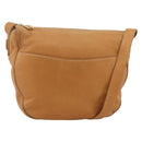 LOEWE Anagram Shoulder Bag Leather Beige Gold Auth ka3682-1