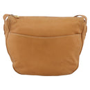LOEWE Anagram Shoulder Bag Leather Beige Gold Auth ka3682-13