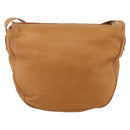 LOEWE Anagram Shoulder Bag Leather Beige Gold Auth ka3682-2