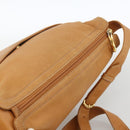LOEWE Anagram Shoulder Bag Leather Beige Gold Auth ka3682-6