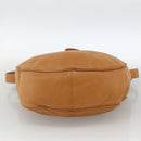 LOEWE Anagram Shoulder Bag Leather Beige Gold Auth ka3682-5