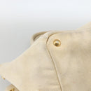 PRADA Canapa GM Hand Bag Canvas Ivory Gold Auth ka3683-11
