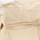 PRADA Canapa GM Hand Bag Canvas Ivory Gold Auth ka3683-18
