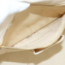 PRADA Canapa GM Hand Bag Canvas Ivory Gold Auth ka3683-22