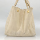 PRADA Canapa GM Hand Bag Canvas Ivory Gold Auth ka3683-5