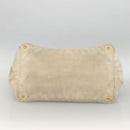 PRADA Canapa GM Hand Bag Canvas Ivory Gold Auth ka3683-9