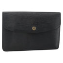 LOUIS VUITTON Epi Montaigne 27 Clutch Bag Black M52652 LV Auth ka3686-1