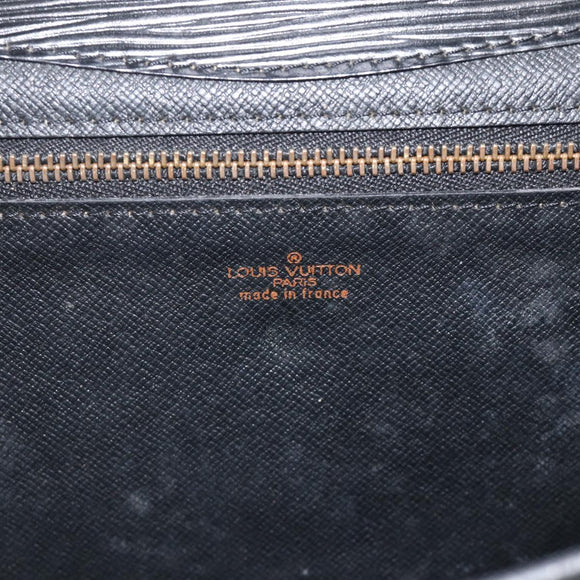 LOUIS VUITTON Epi Montaigne 27 Clutch Bag Black M52652 LV Auth ka3686