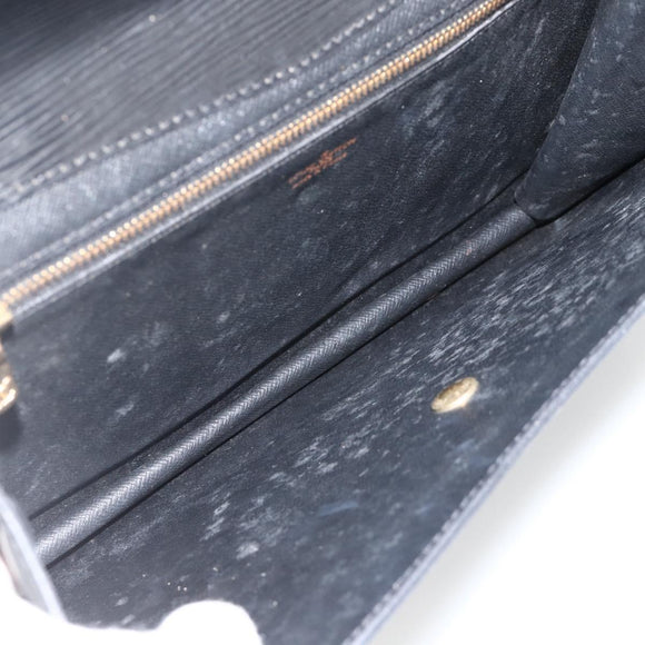 LOUIS VUITTON Epi Montaigne 27 Clutch Bag Black M52652 LV Auth ka3686