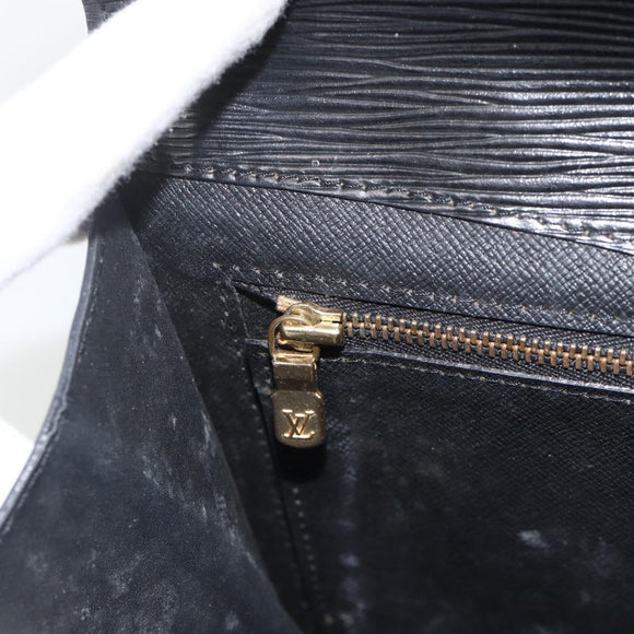 LOUIS VUITTON Epi Montaigne 27 Clutch Bag Black M52652 LV Auth ka3686
