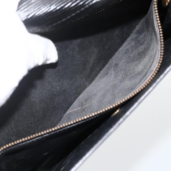 LOUIS VUITTON Epi Montaigne 27 Clutch Bag Black M52652 LV Auth ka3686