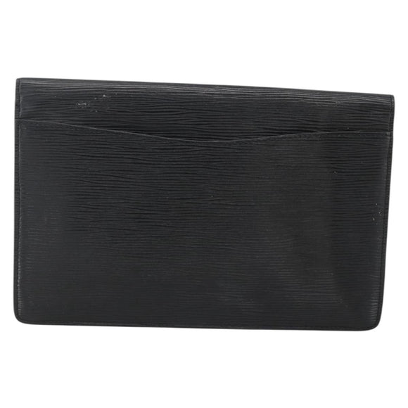 LOUIS VUITTON Epi Montaigne 27 Clutch Bag Black M52652 LV Auth ka3686