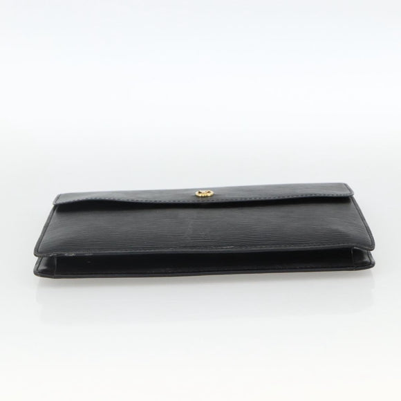 LOUIS VUITTON Epi Montaigne 27 Clutch Bag Black M52652 LV Auth ka3686
