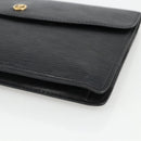 LOUIS VUITTON Epi Montaigne 27 Clutch Bag Black M52652 LV Auth ka3686-7