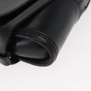 BURBERRY Shoulder Bag Leather Black Gold Auth ka370-10