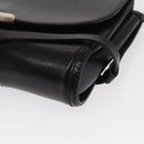 BURBERRY Shoulder Bag Leather Black Gold Auth ka370-11