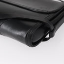 BURBERRY Shoulder Bag Leather Black Gold Auth ka370-13