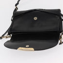 BURBERRY Shoulder Bag Leather Black Gold Auth ka370-15