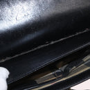 BURBERRY Shoulder Bag Leather Black Gold Auth ka370-16