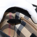 BURBERRY Shoulder Bag Leather Black Gold Auth ka370-21