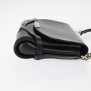 BURBERRY Shoulder Bag Leather Black Gold Auth ka370-4