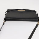 BURBERRY Shoulder Bag Leather Black Gold Auth ka370-6