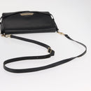 BURBERRY Shoulder Bag Leather Black Gold Auth ka370-7