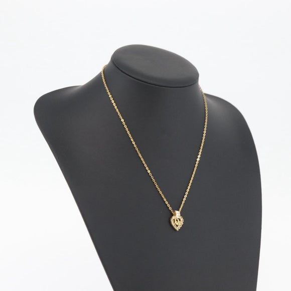 Christian Dior Necklace metal Gold Auth ka3707A