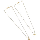 Christian Dior Necklace metal Two set Gold Auth ka3708-1