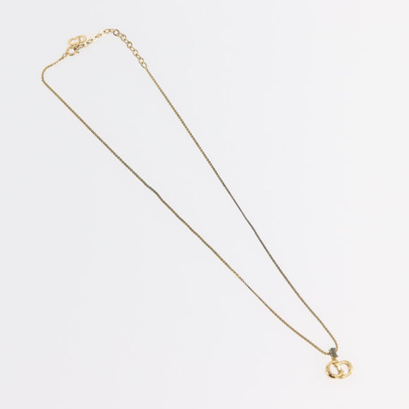 Christian Dior Necklace metal Two set Gold Auth ka3708