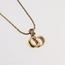 Christian Dior Necklace metal Two set Gold Auth ka3708-3