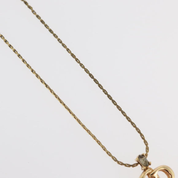 Christian Dior Necklace metal Two set Gold Auth ka3708