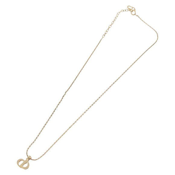 Christian Dior Necklace metal Two set Gold Auth ka3708