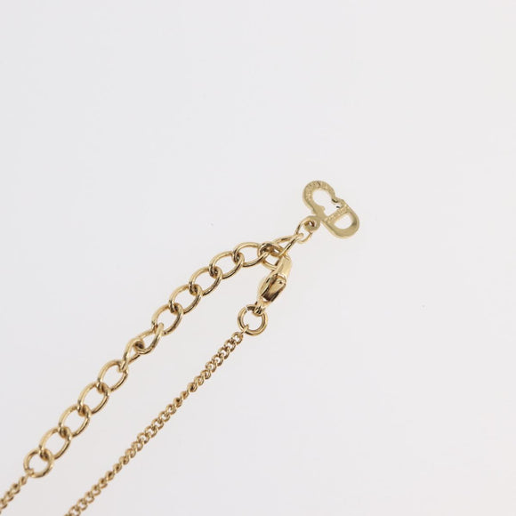 Christian Dior Necklace metal Two set Gold Auth ka3709