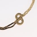 Christian Dior Necklace metal Two set Gold Auth ka3709-16