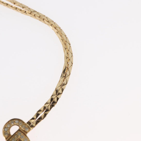 Christian Dior Necklace metal Two set Gold Auth ka3709