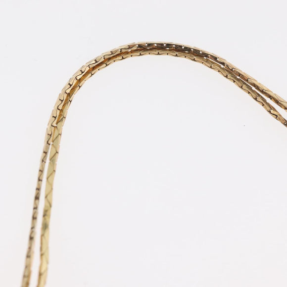 Christian Dior Necklace metal Two set Gold Auth ka3709