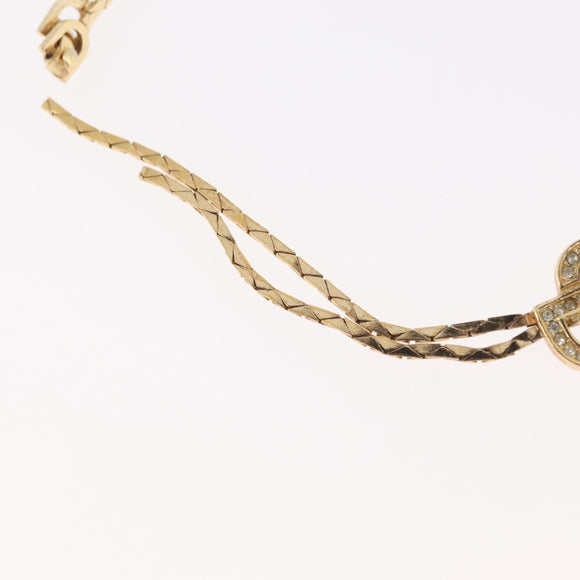 Christian Dior Necklace metal Two set Gold Auth ka3709