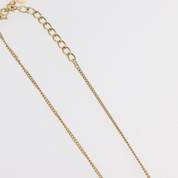 Christian Dior Necklace metal Two set Gold Auth ka3709