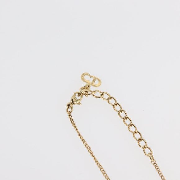 Christian Dior Necklace metal Two set Gold Auth ka3709