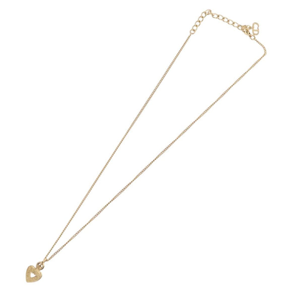 Christian Dior Necklace metal Two set Gold Auth ka3709