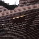 PRADA Tote Bag Satin Brown Gold Auth ka3712-17