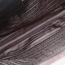 PRADA Tote Bag Satin Brown Gold Auth ka3712-11