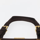 PRADA Tote Bag Satin Brown Gold Auth ka3712-8