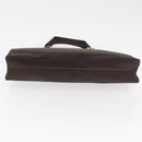PRADA Tote Bag Satin Brown Gold Auth ka3712-5